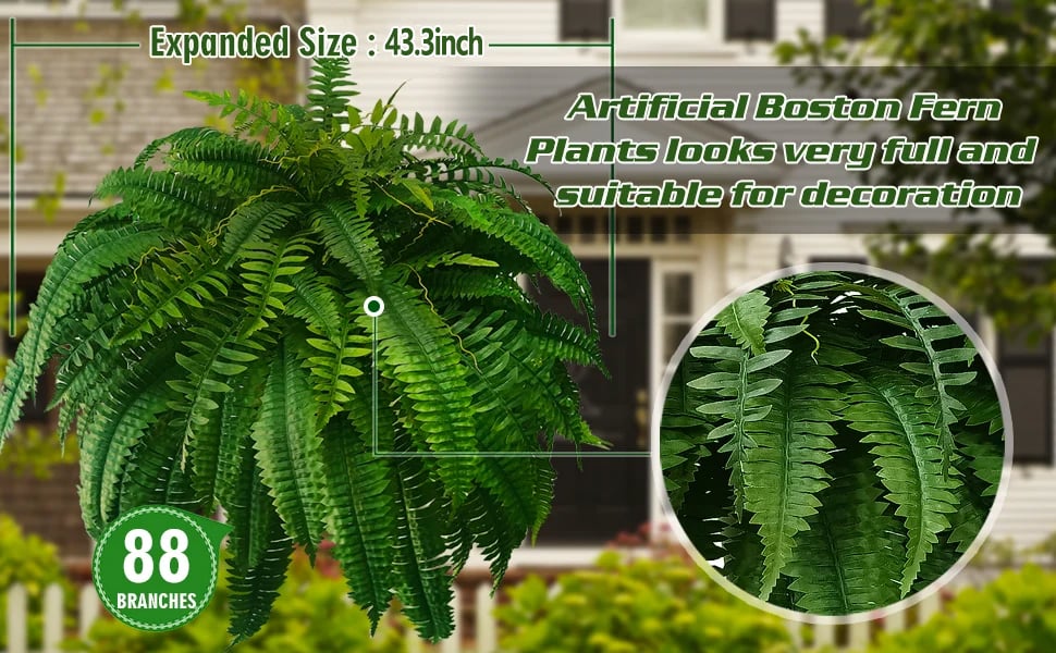 Last Day 75% OFF | UV Resistant Lifelike Artificial Boston Fern - Image 7