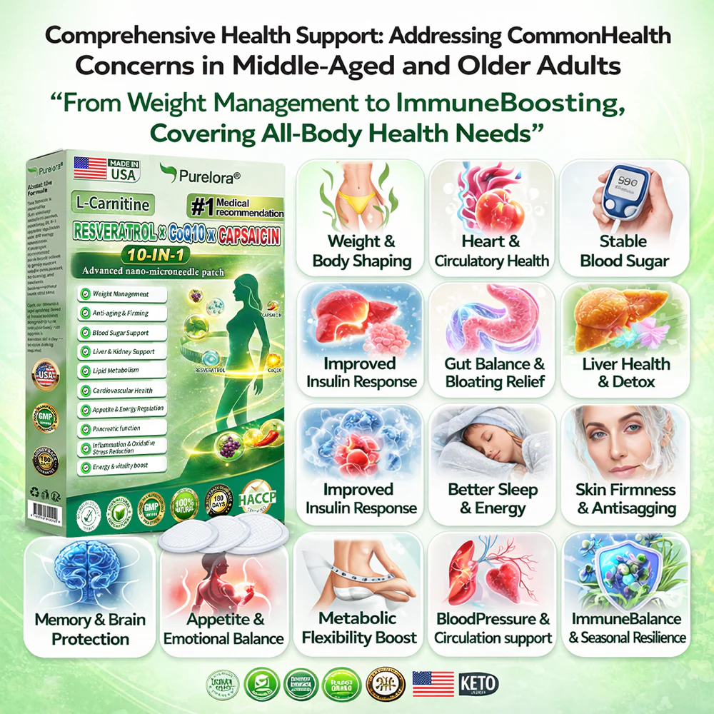 🔥New arrivals: 80% off | Purelora® L-Carnitine Resveratrol × CoQ10 × CAPSAICIN 10-in-1 Nano Microneedle Patch (Just once daily, visible changes in 7 days) ✅ Supports weight management, skin firmness, energy metabolism, cardiovascular health, fat burning - Image 3