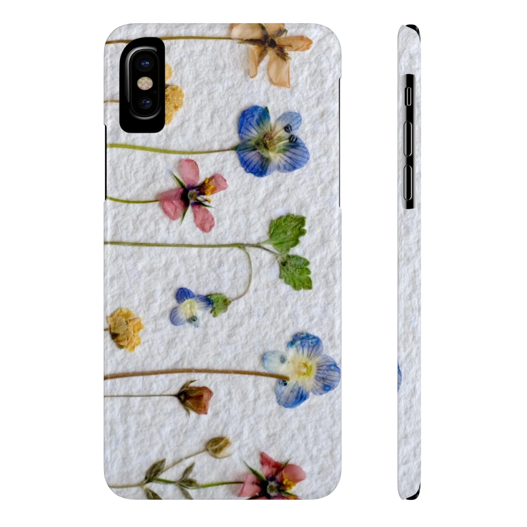 Dried Wild Pink and Purple Flower Image on Paper, Floral Slim Phone Cases, Case-Mate IPHONE16 and all sizes - Image 3