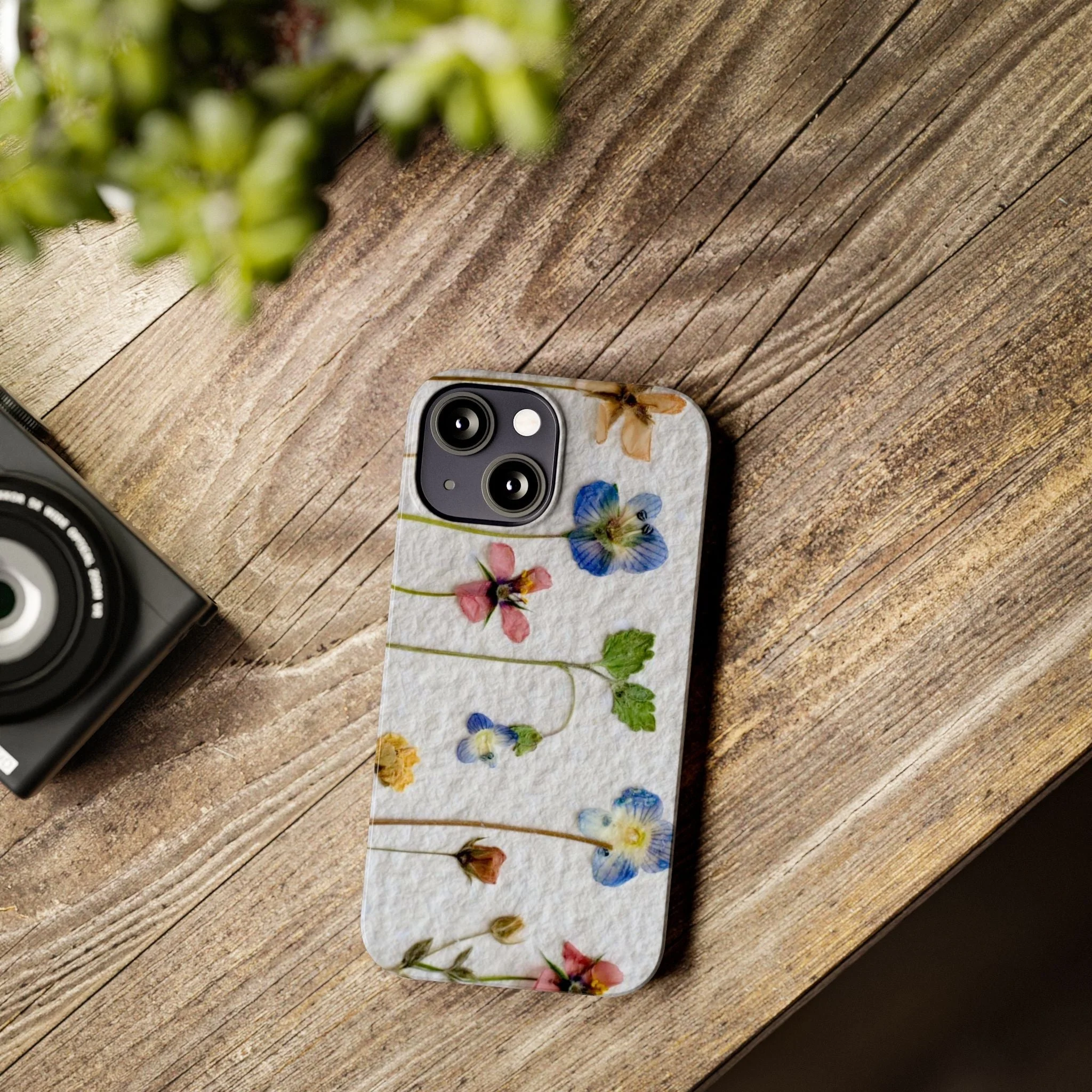 Dried Wild Pink and Purple Flower Image on Paper, Floral Slim Phone Cases, Case-Mate IPHONE16 and all sizes - Image 46