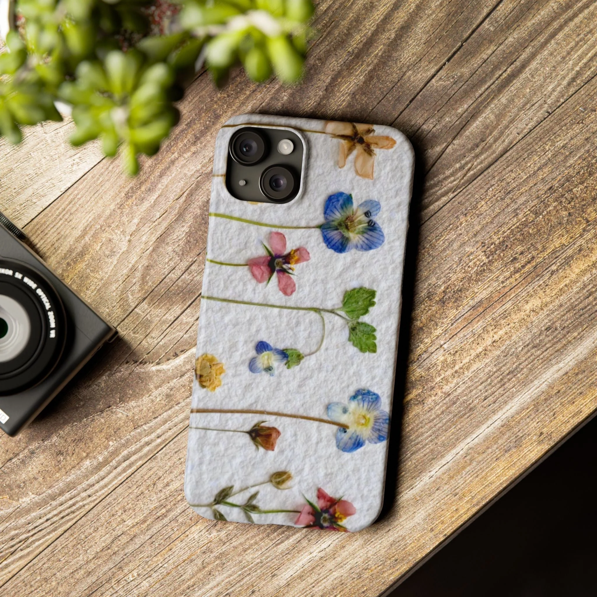 Dried Wild Pink and Purple Flower Image on Paper, Floral Slim Phone Cases, Case-Mate IPHONE16 and all sizes - Image 69