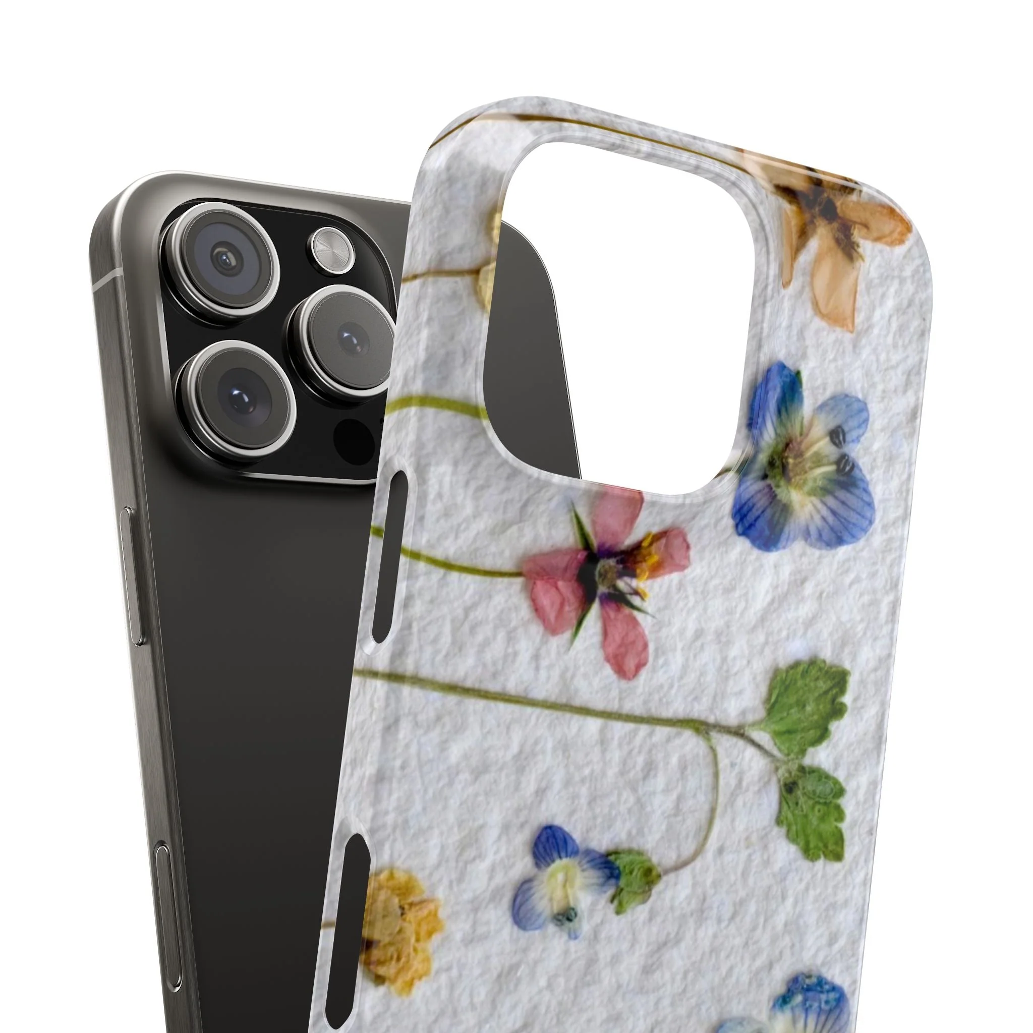 Dried Wild Pink and Purple Flower Image on Paper, Floral Slim Phone Cases, Case-Mate IPHONE16 and all sizes - Image 77