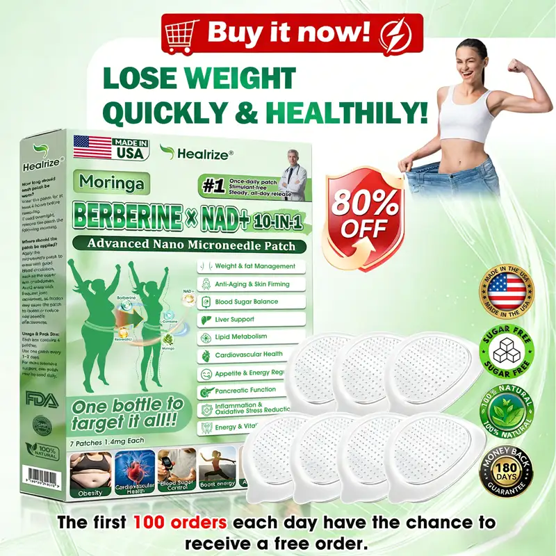 𝗨.𝗦. 𝗙𝗗𝗔 𝗢𝗳𝗳𝗶𝗰𝗶𝗮𝗹 𝗦𝘁𝗼𝗿𝗲 | 🧑‍⚕️🩺 𝐇𝐞𝐚𝐥𝐫𝐢𝐳𝐞® Moringa · Berberine × NAD+ 𝟏𝟎-𝐢𝐧-𝟏 𝐀𝐝𝐯𝐚𝐧𝐜𝐞𝐝 𝐍𝐚𝐧𝐨 𝐌𝐢𝐜𝐫𝐨𝐧𝐞𝐞𝐝𝐥𝐞 𝐏𝐚𝐭𝐜𝐡 — 𝐎𝐧𝐜𝐞 𝐃𝐚𝐢𝐥𝐲, 𝐕𝐢𝐬𝐢𝐛𝐥𝐞 𝐑𝐞𝐬𝐮𝐥𝐭𝐬 𝐢𝐧 𝟕 𝐃𝐚𝐲𝐬