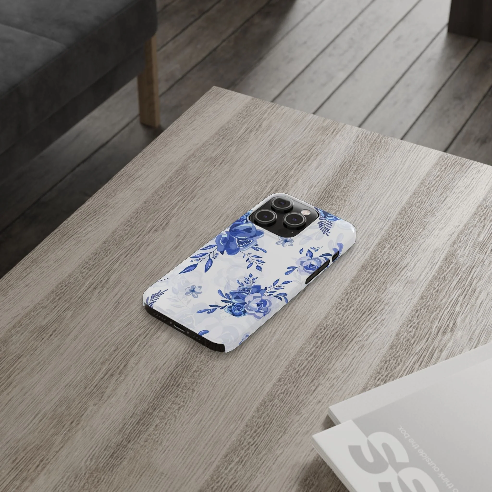 French Blue and White Toille, Slim Phone Cases, Case-Mate IPHONE16 and all sizes - Image 63
