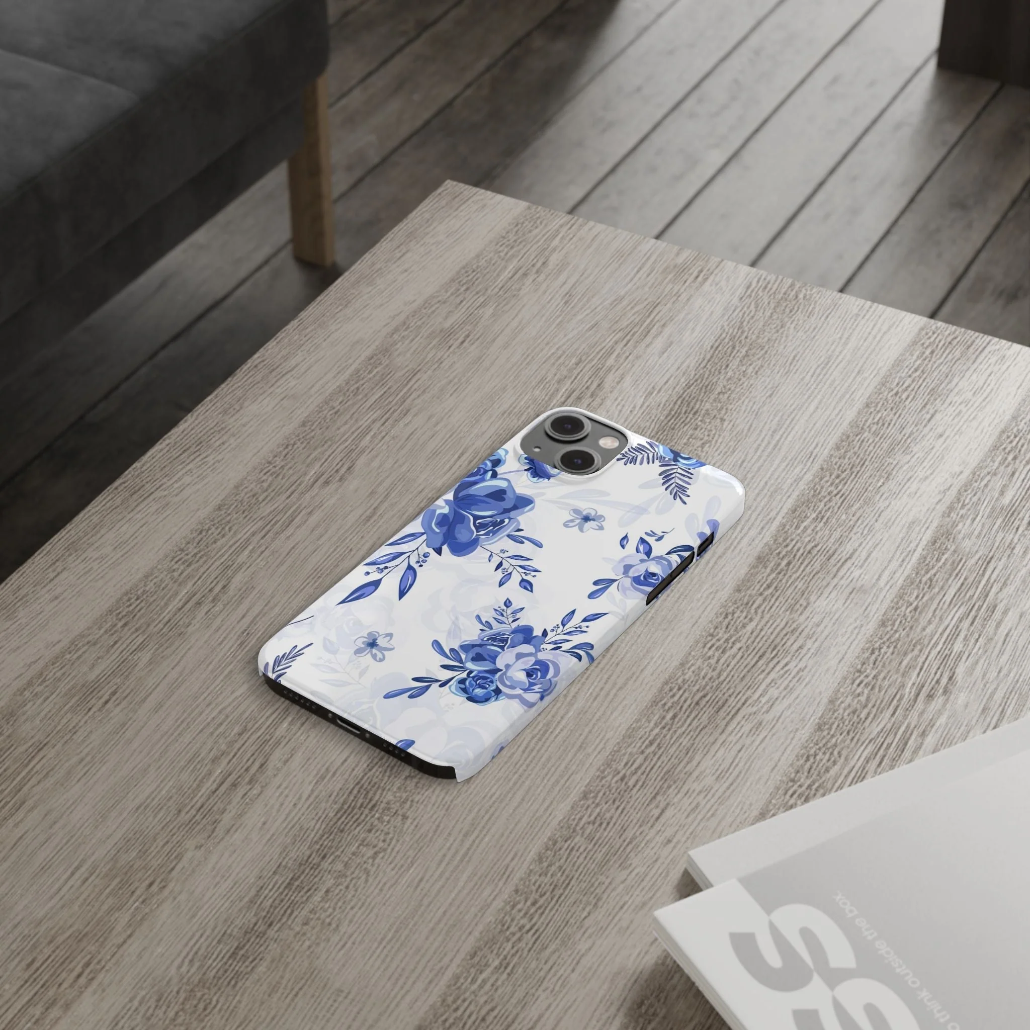 French Blue and White Toille, Slim Phone Cases, Case-Mate IPHONE16 and all sizes - Image 65