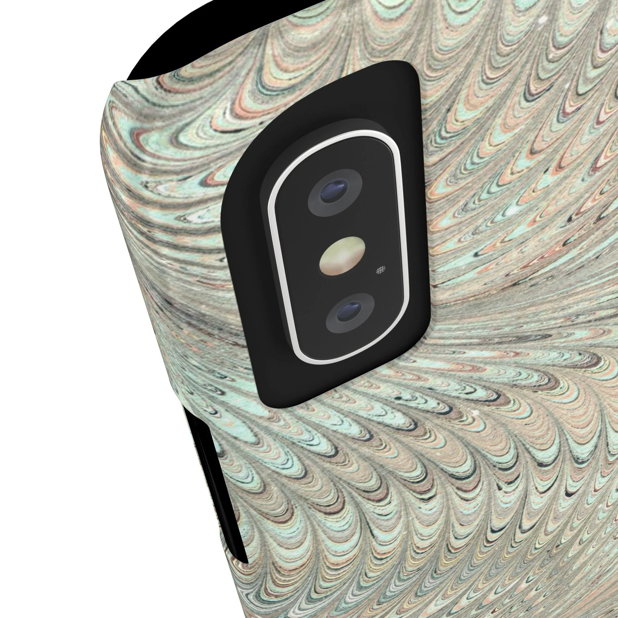 Marbled VIntage Design, Italian Feather Phone Case, Green Hues, Mint, Beige, Neutrals, Slim Phone Cases, IPHONE16 and all sizes - Image 29