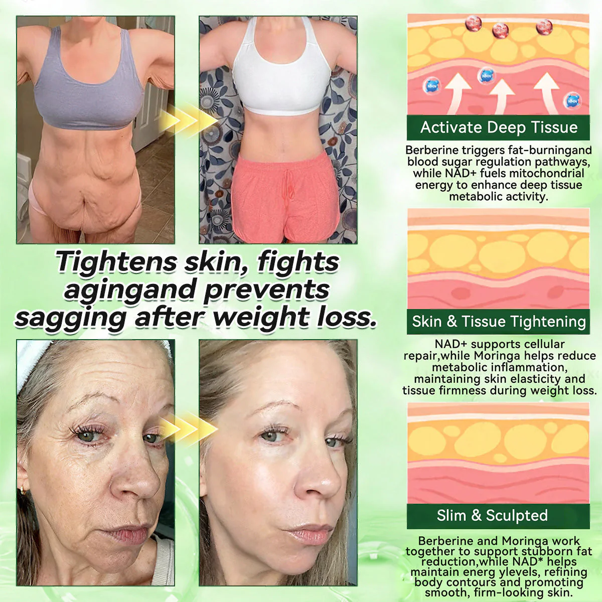 🔥New Arrival |Purelora® Moringa Berberine × NAD⁺ 10-in-1 Nano Microneedle Patch (Just once daily, visible changes in 7 days) ✅ Supports weight management, loose skin, diabetes care, sleep apnea, joint comfort, and more - Image 4
