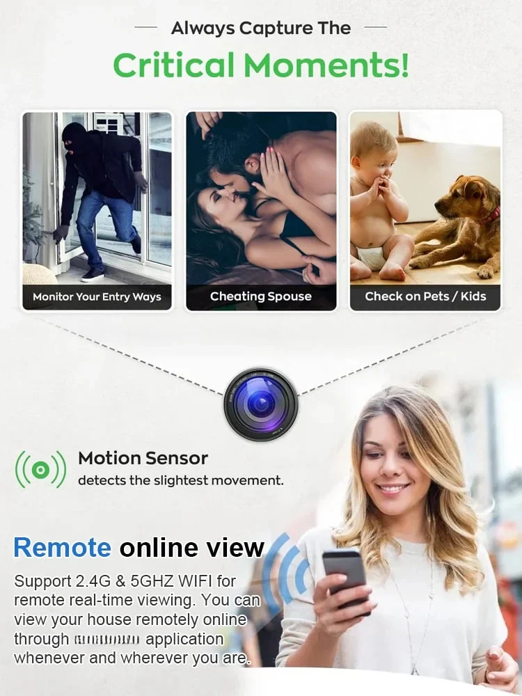 [Upgraded ultra-invisible] No-plug camera - Image 4