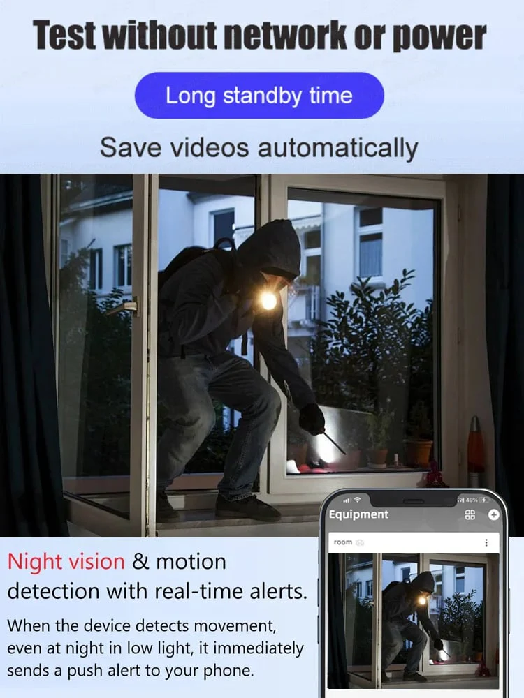 [Upgraded ultra-invisible] No-plug camera - Image 7