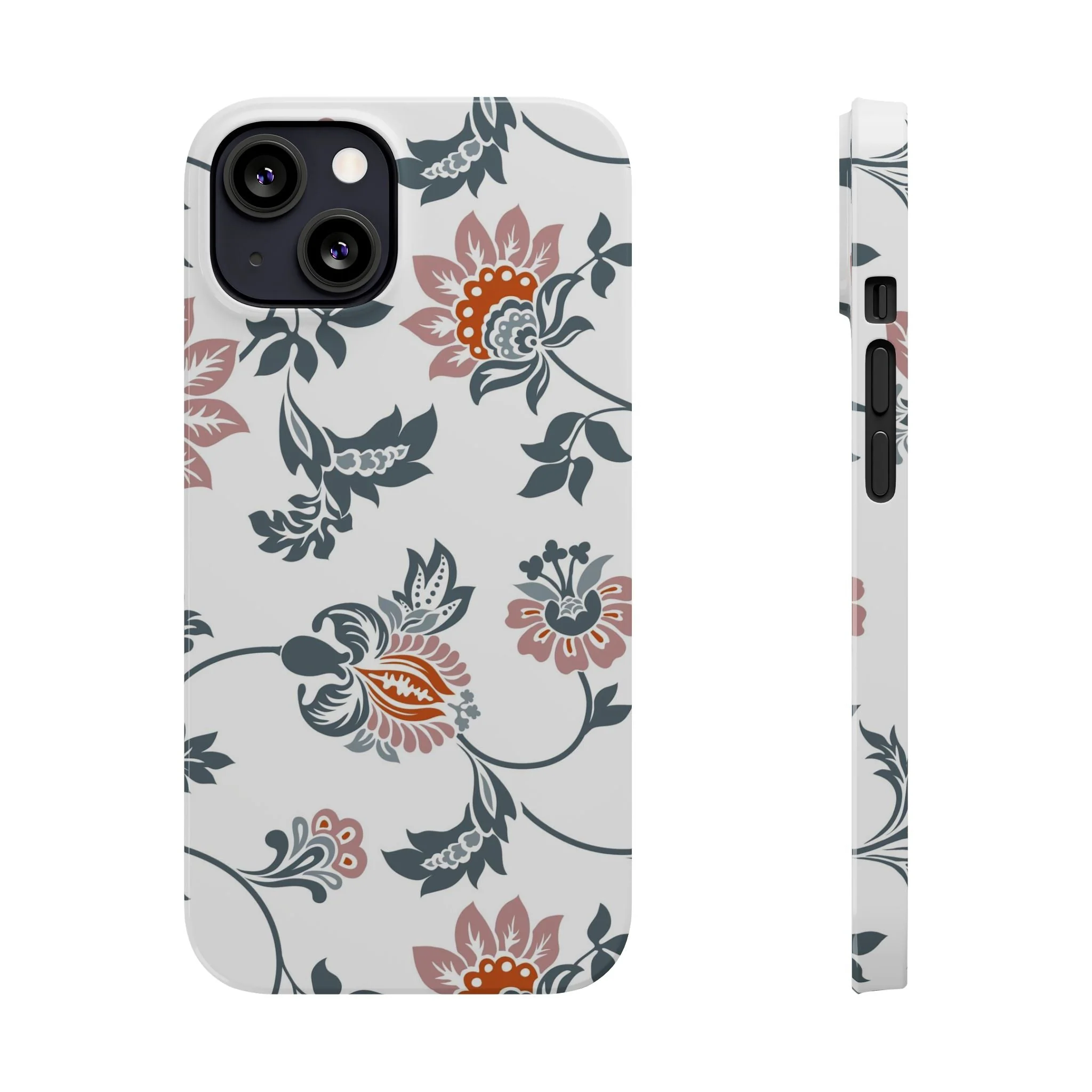 Pink and Green Flower Pattern, Floral Slim Phone Cases, Case-Mate IPHONE16 and all sizes - Image 10