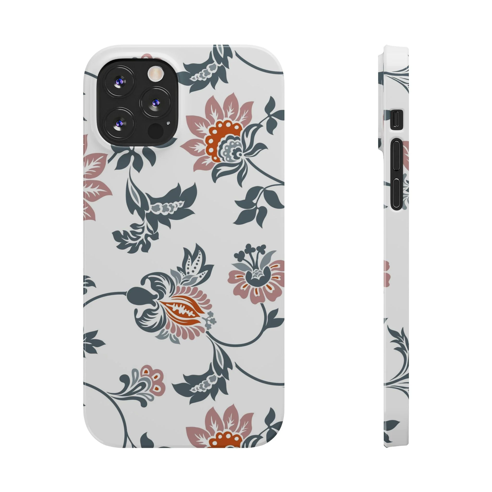 Pink and Green Flower Pattern, Floral Slim Phone Cases, Case-Mate IPHONE16 and all sizes - Image 14