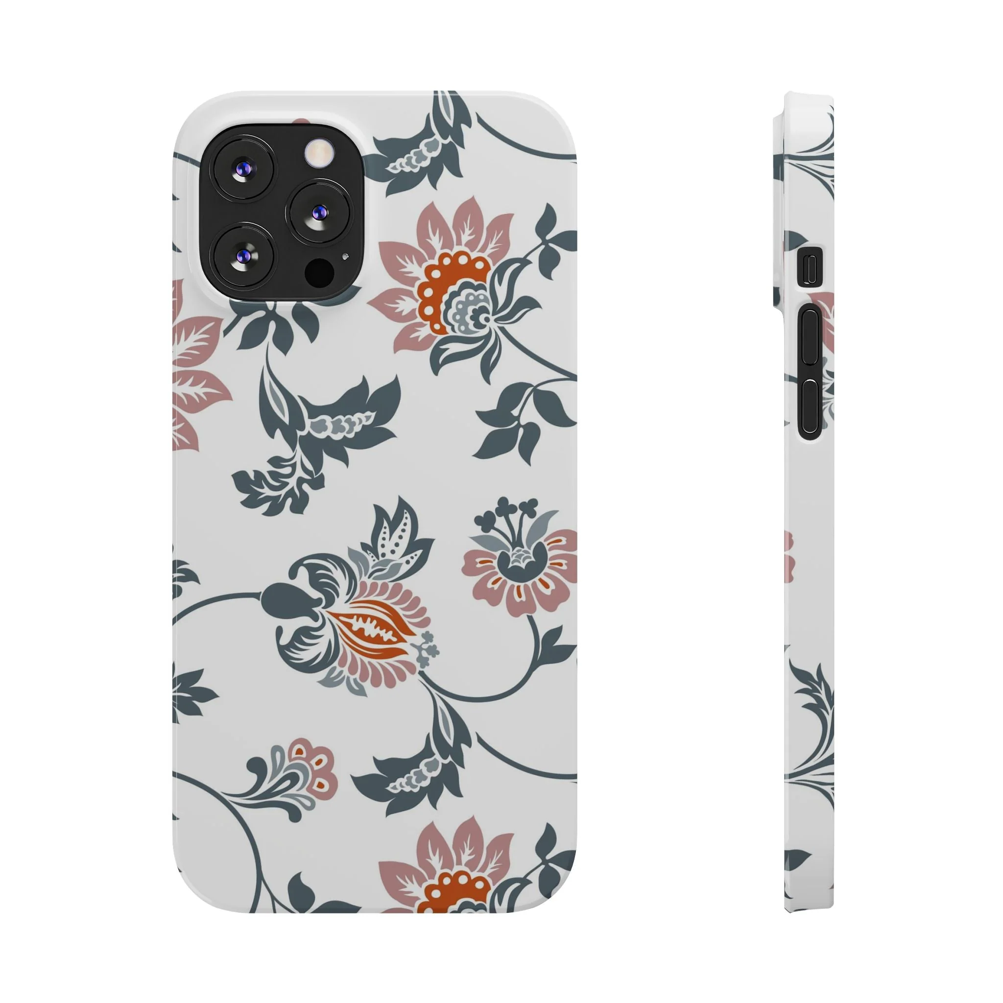 Pink and Green Flower Pattern, Floral Slim Phone Cases, Case-Mate IPHONE16 and all sizes - Image 16