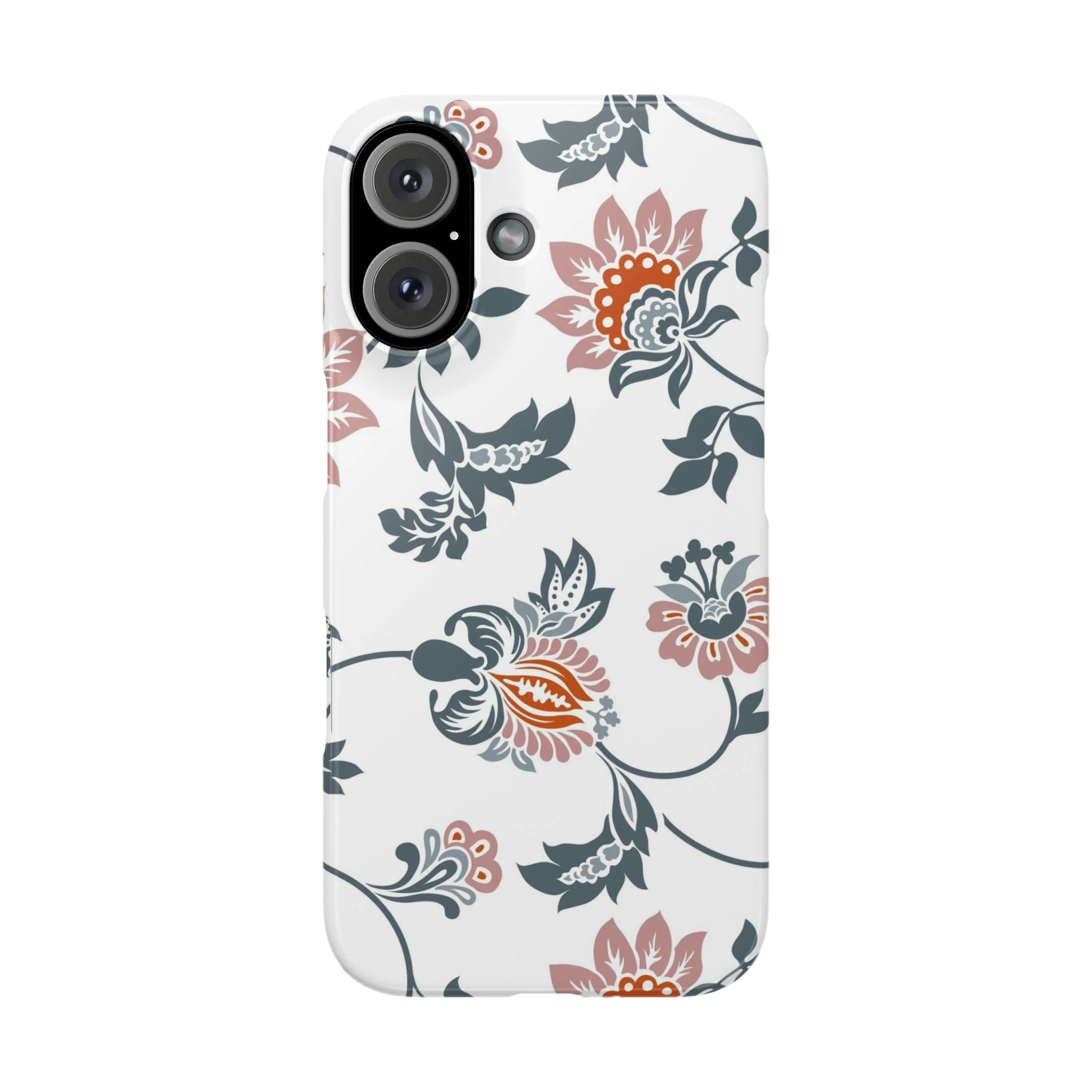 Pink and Green Flower Pattern, Floral Slim Phone Cases, Case-Mate IPHONE16 and all sizes - Image 25