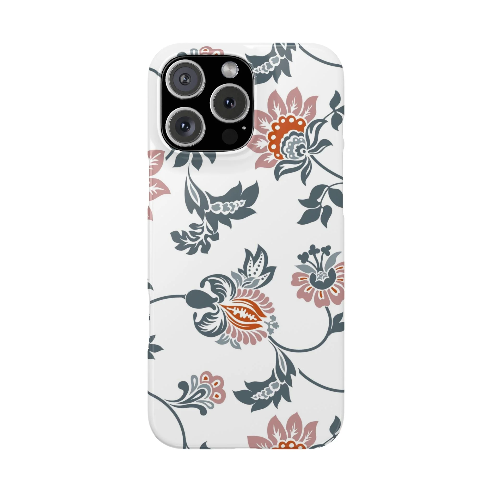 Pink and Green Flower Pattern, Floral Slim Phone Cases, Case-Mate IPHONE16 and all sizes - Image 28