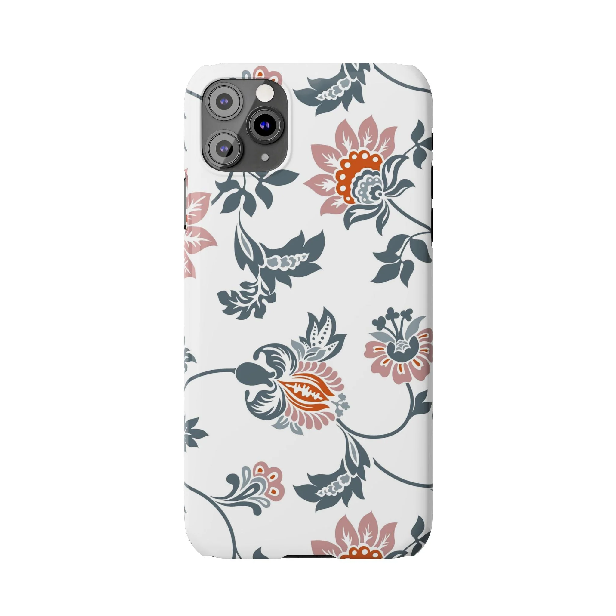 Pink and Green Flower Pattern, Floral Slim Phone Cases, Case-Mate IPHONE16 and all sizes - Image 38