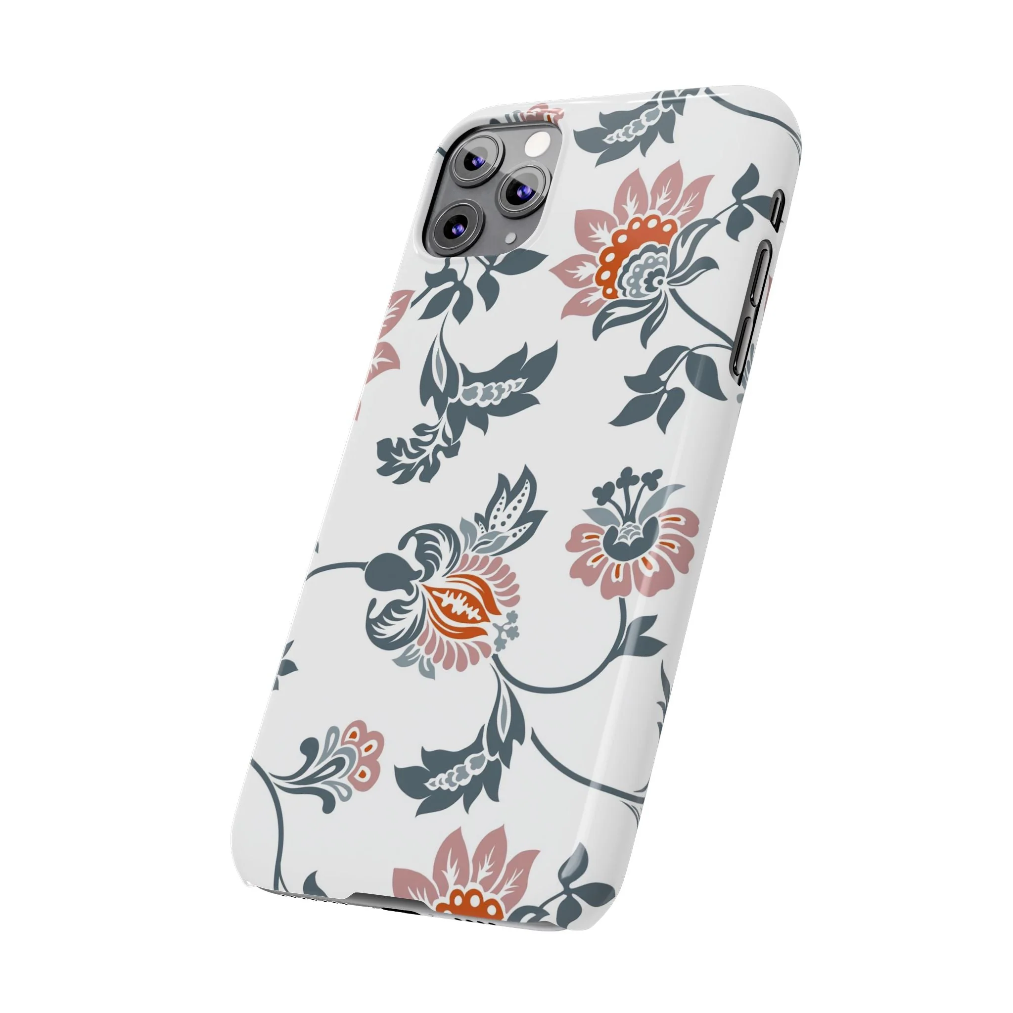 Pink and Green Flower Pattern, Floral Slim Phone Cases, Case-Mate IPHONE16 and all sizes - Image 39