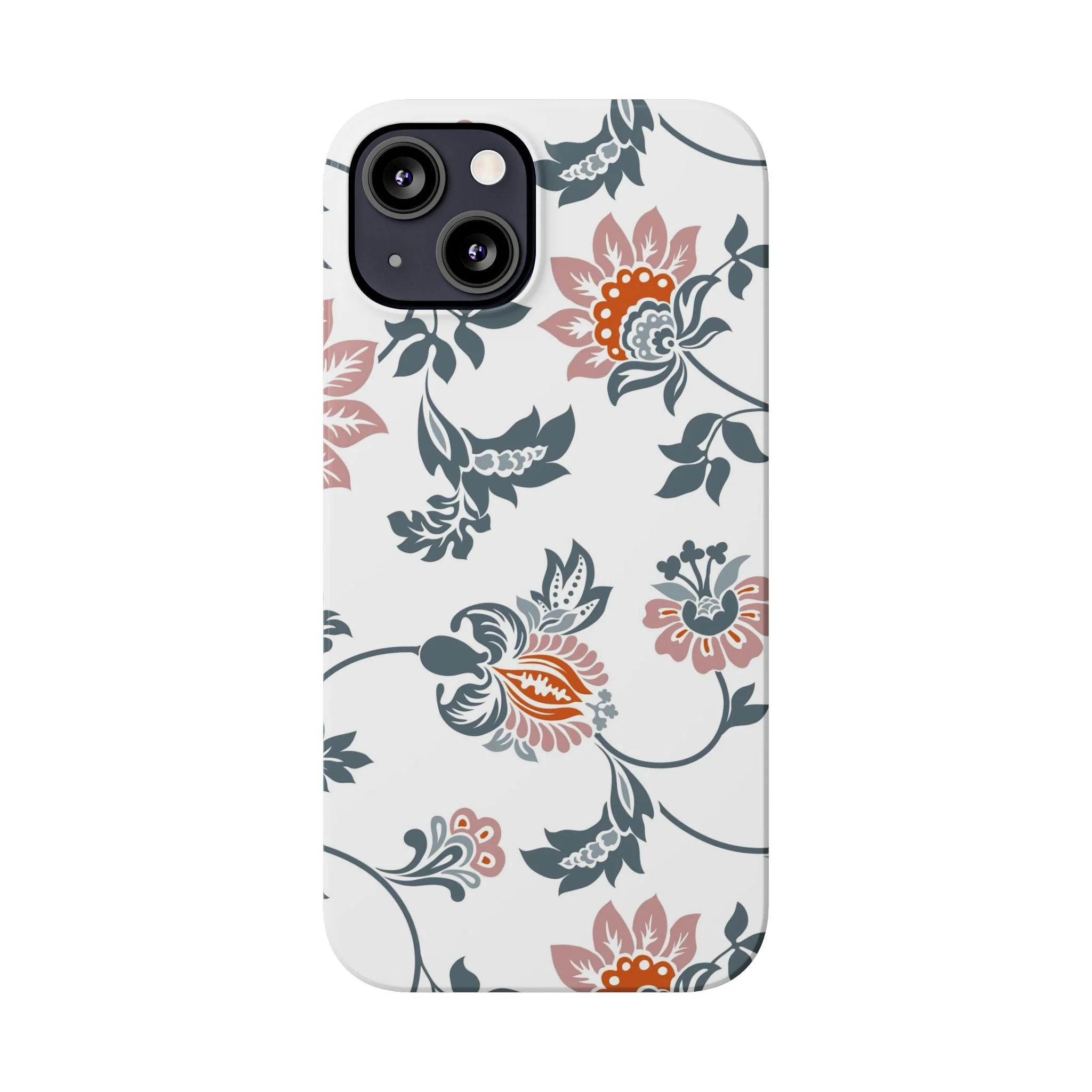 Pink and Green Flower Pattern, Floral Slim Phone Cases, Case-Mate IPHONE16 and all sizes - Image 41