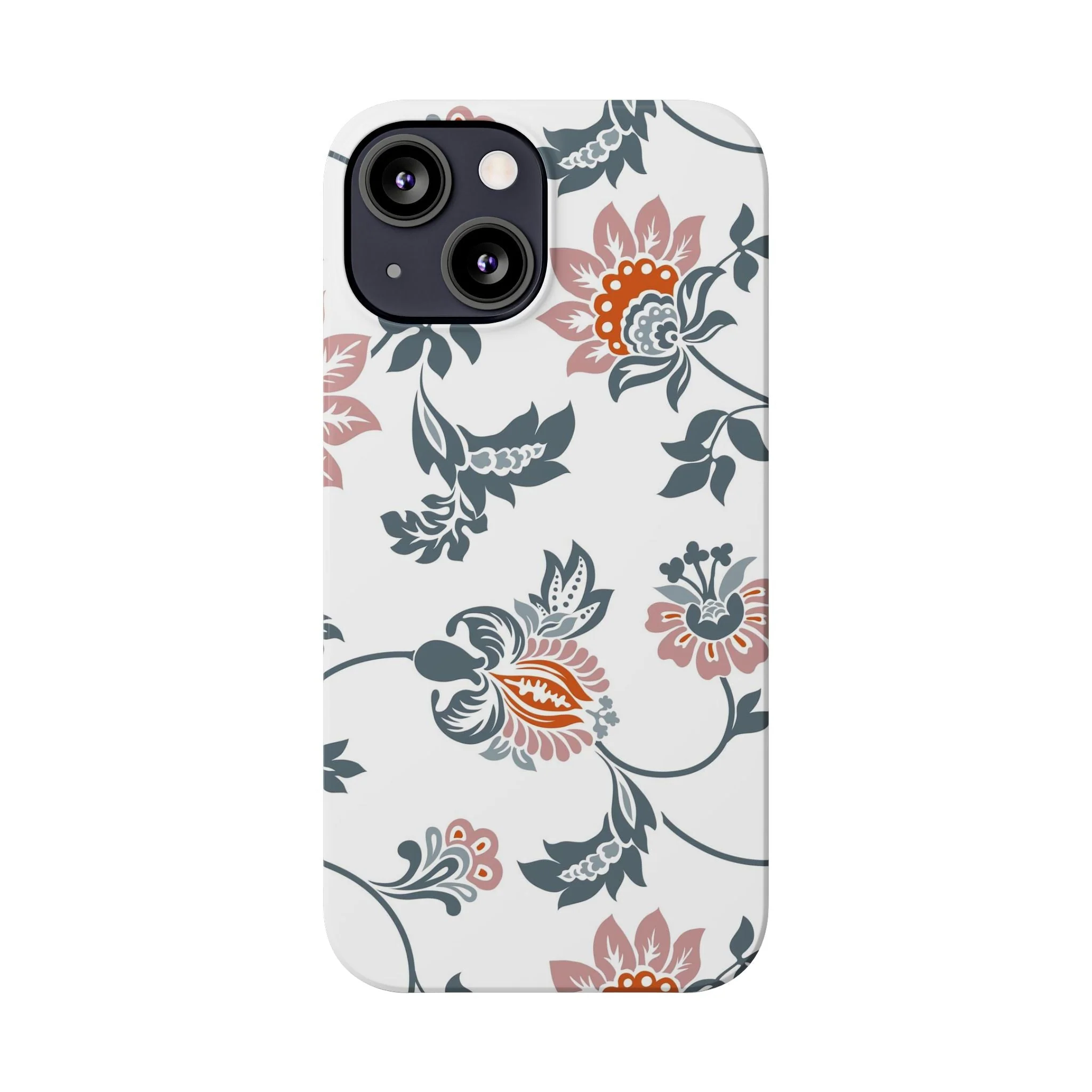 Pink and Green Flower Pattern, Floral Slim Phone Cases, Case-Mate IPHONE16 and all sizes - Image 44