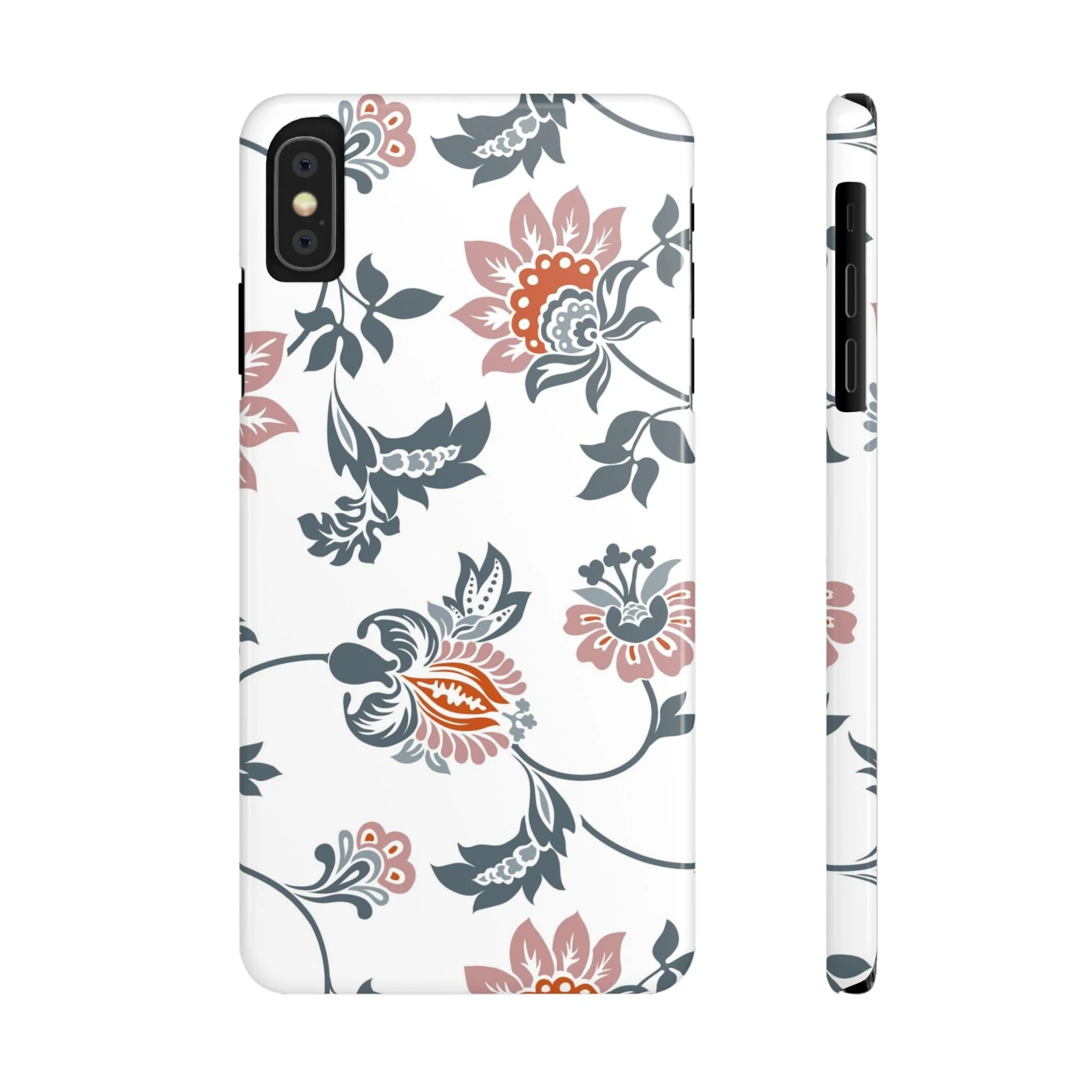 Pink and Green Flower Pattern, Floral Slim Phone Cases, Case-Mate IPHONE16 and all sizes - Image 5