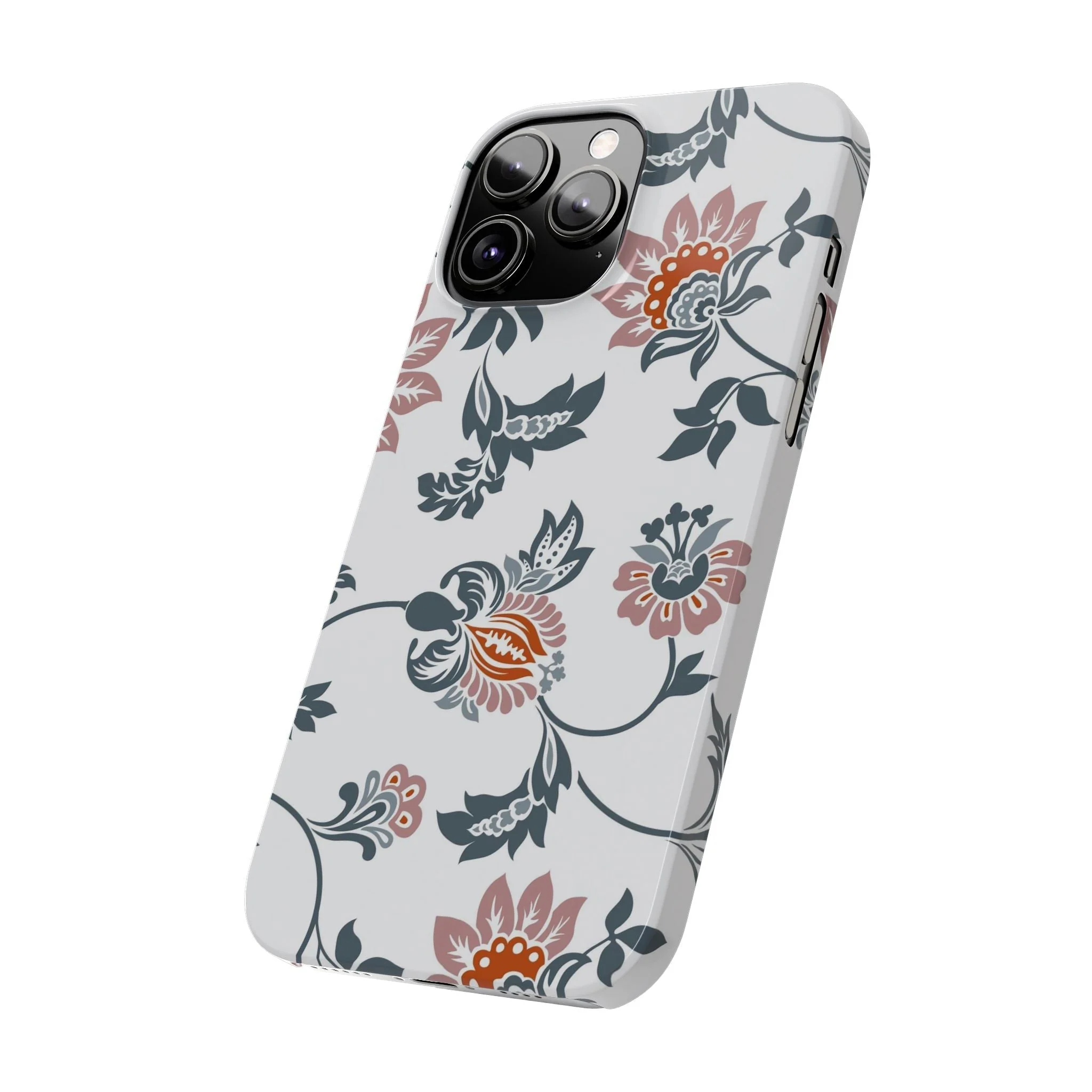 Pink and Green Flower Pattern, Floral Slim Phone Cases, Case-Mate IPHONE16 and all sizes - Image 51