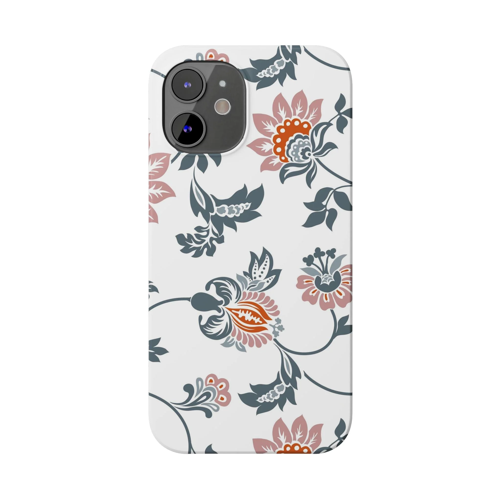 Pink and Green Flower Pattern, Floral Slim Phone Cases, Case-Mate IPHONE16 and all sizes - Image 56