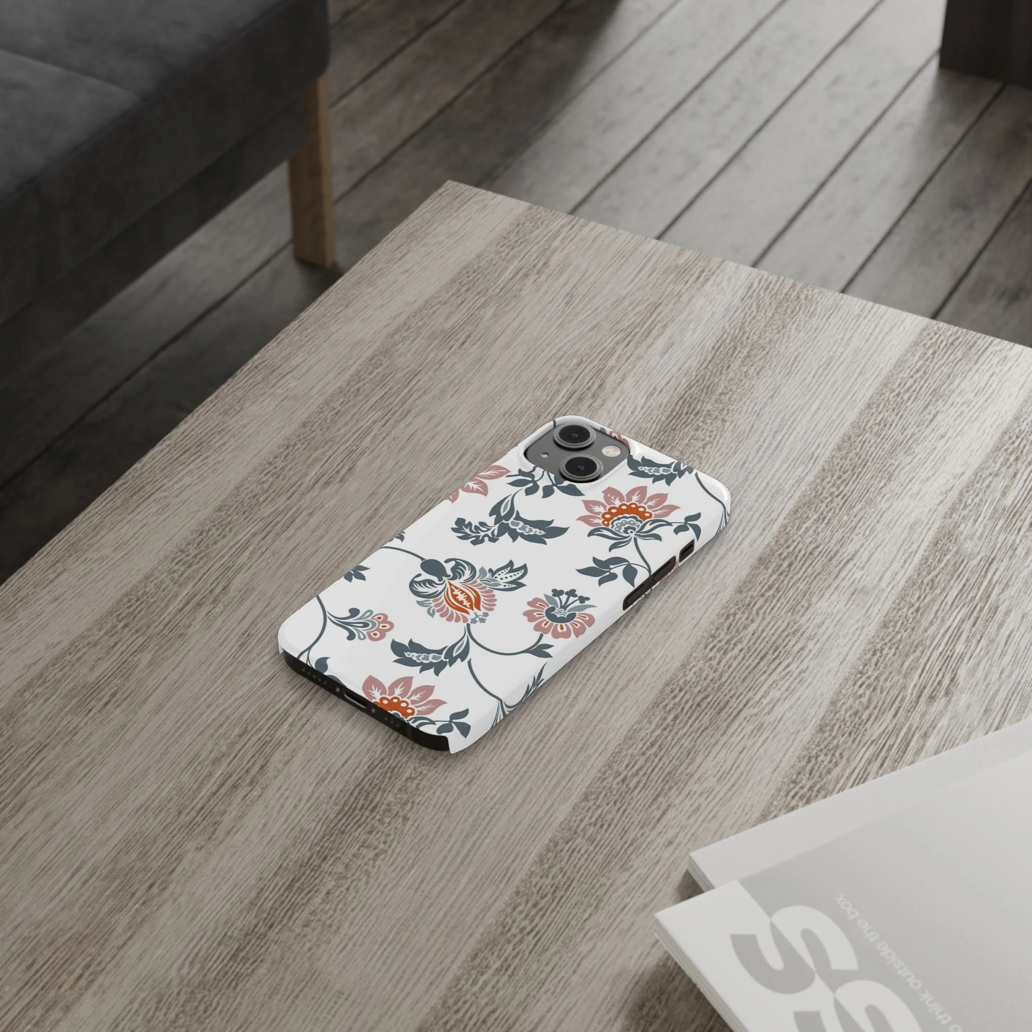 Pink and Green Flower Pattern, Floral Slim Phone Cases, Case-Mate IPHONE16 and all sizes - Image 62