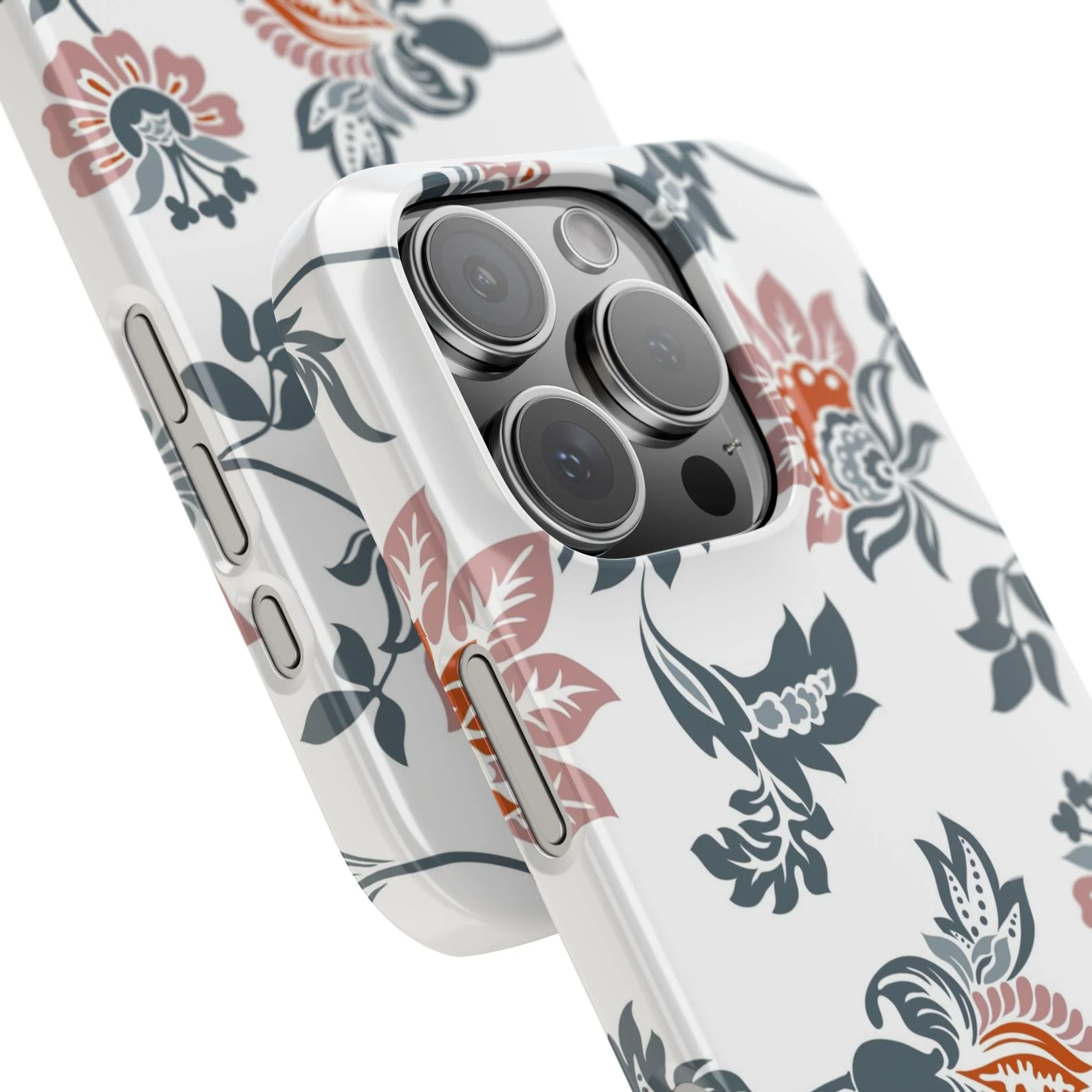 Pink and Green Flower Pattern, Floral Slim Phone Cases, Case-Mate IPHONE16 and all sizes - Image 76