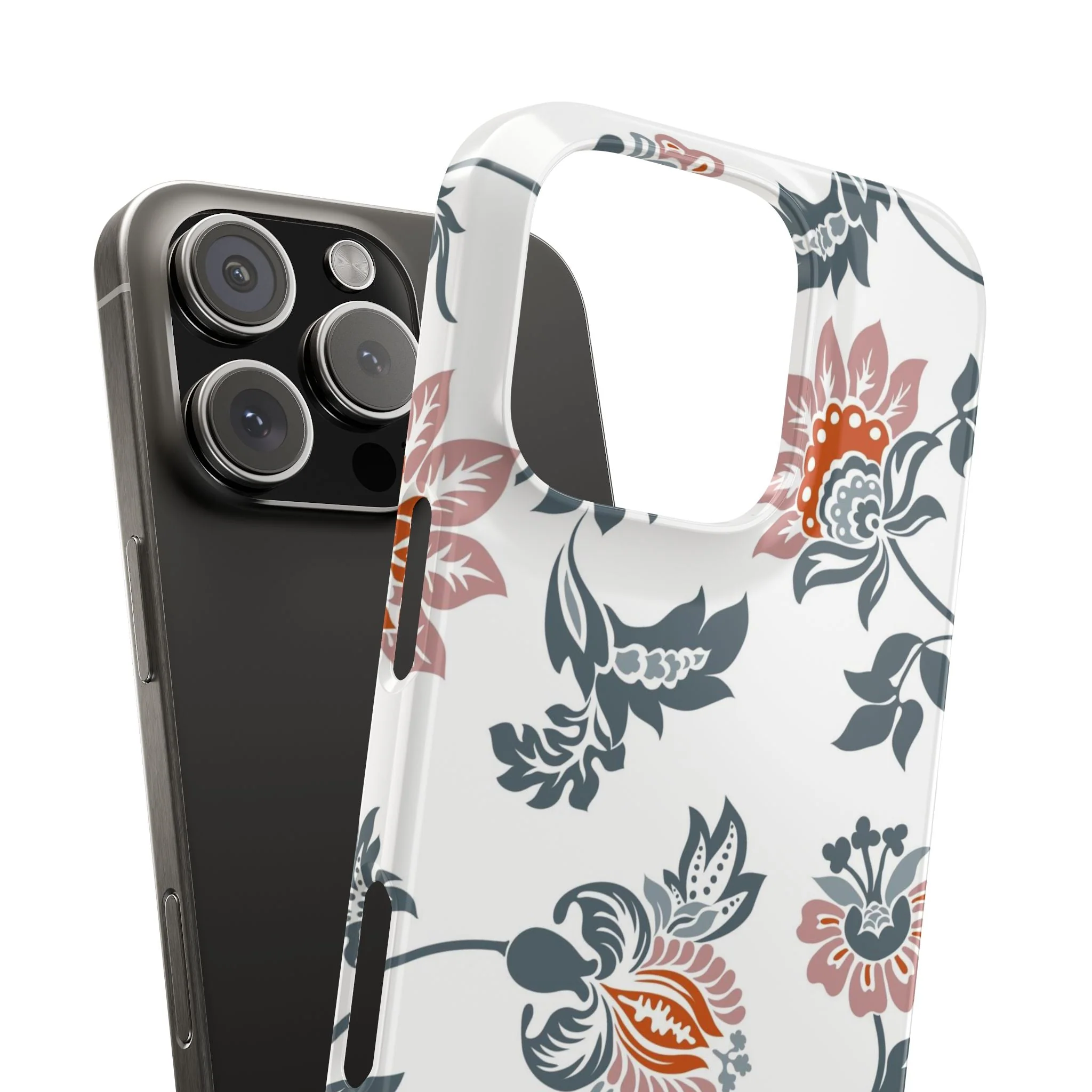 Pink and Green Flower Pattern, Floral Slim Phone Cases, Case-Mate IPHONE16 and all sizes - Image 77