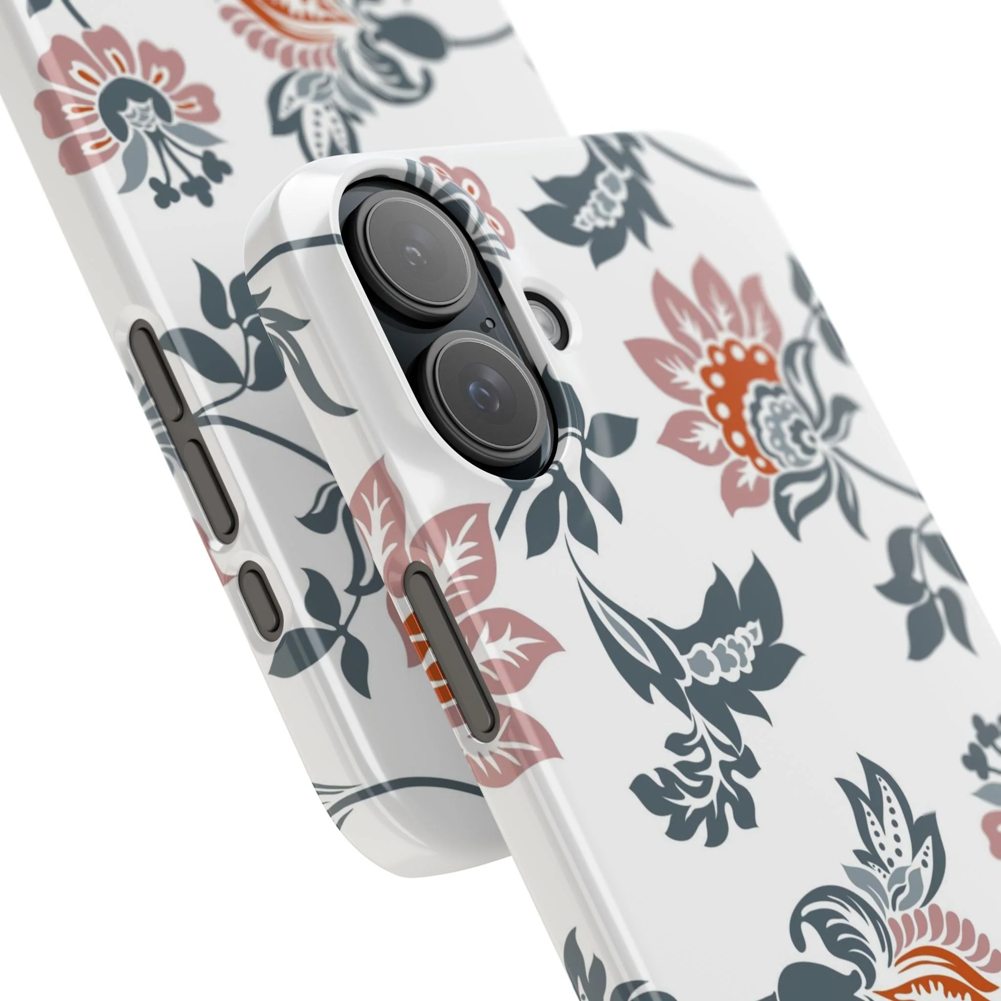 Pink and Green Flower Pattern, Floral Slim Phone Cases, Case-Mate IPHONE16 and all sizes - Image 78