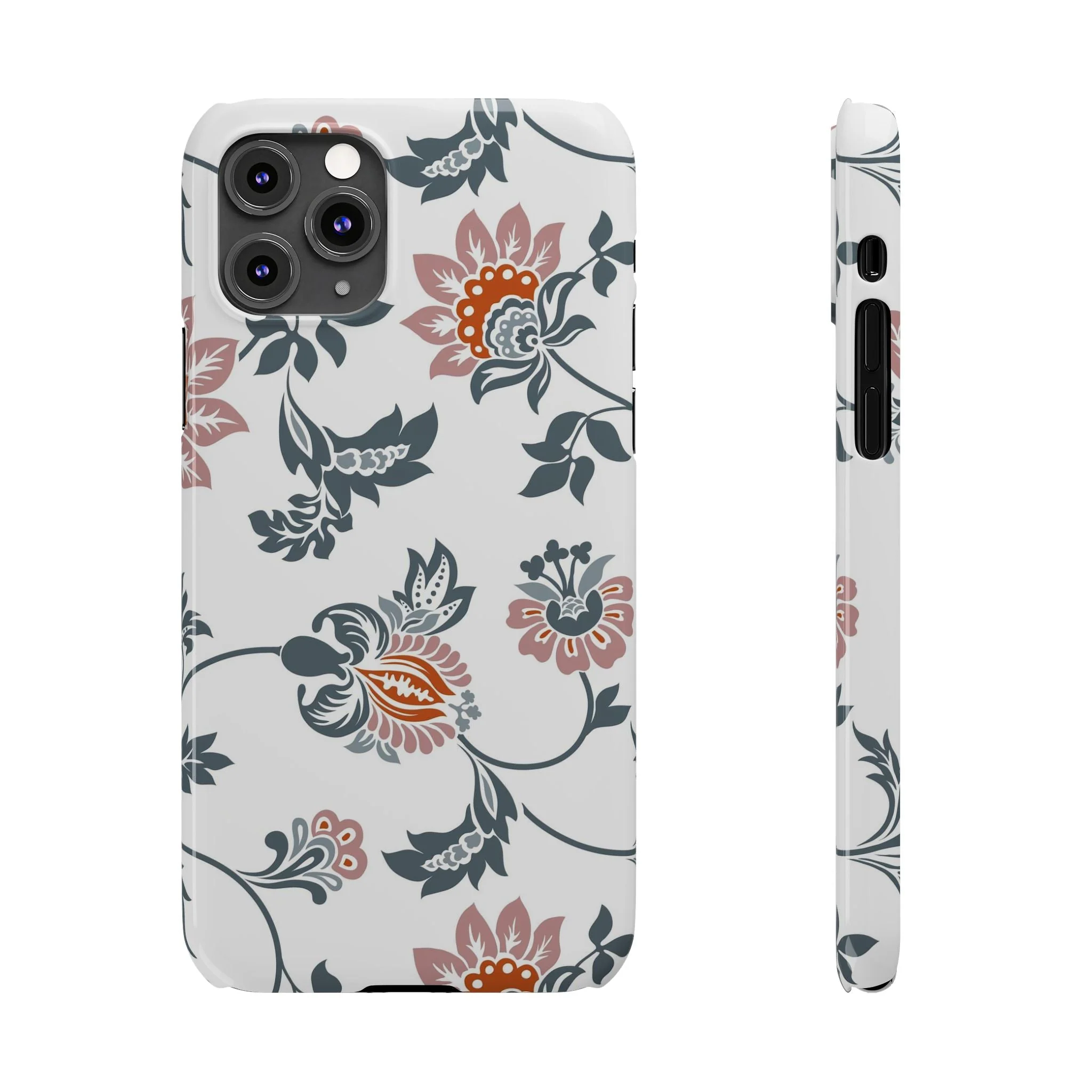 Pink and Green Flower Pattern, Floral Slim Phone Cases, Case-Mate IPHONE16 and all sizes - Image 8