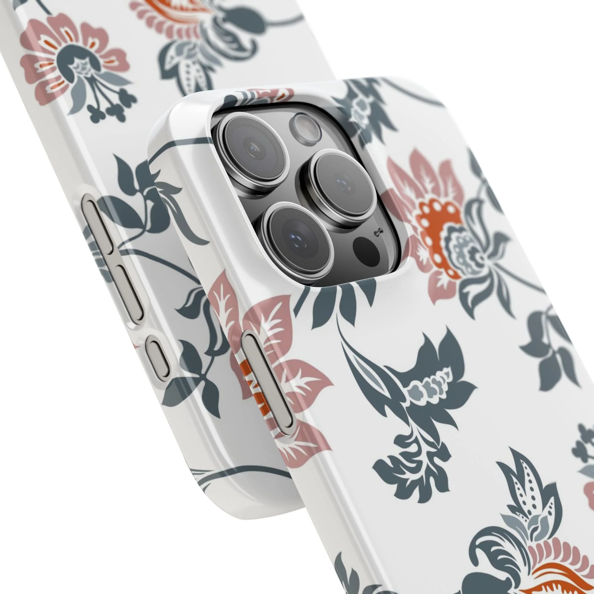 Pink and Green Flower Pattern, Floral Slim Phone Cases, Case-Mate IPHONE16 and all sizes - Image 80