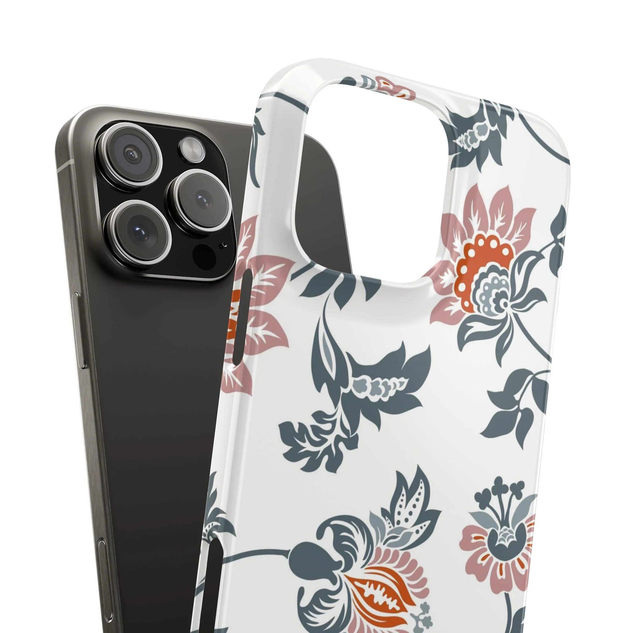 Pink and Green Flower Pattern, Floral Slim Phone Cases, Case-Mate IPHONE16 and all sizes - Image 81