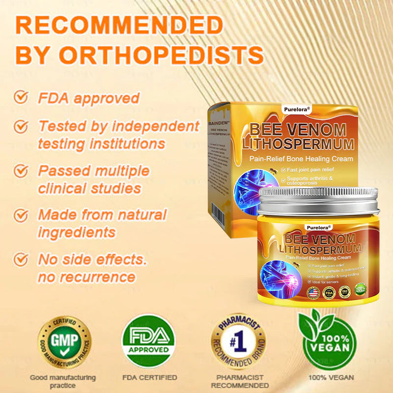 🔥New Arrival🐝Purelora® Bee Venom & Lithospermum Comfort Cream When Walking, Standing or Sleeping Hurts — Daily Pain Relief & Bone Comfort for Older Adults - Image 10