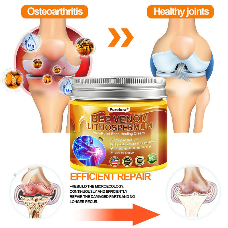🔥New Arrival🐝Purelora® Bee Venom & Lithospermum Comfort Cream When Walking, Standing or Sleeping Hurts — Daily Pain Relief & Bone Comfort for Older Adults - Image 3