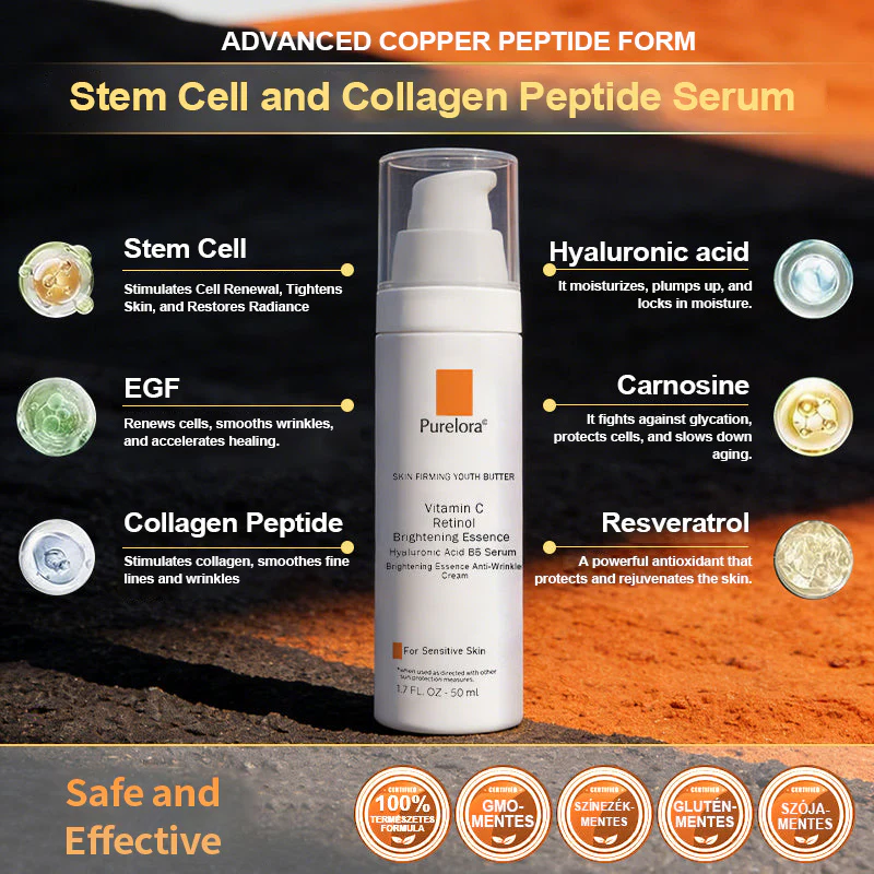 ☘️Purelora® Stem Cell Extract EGF and Copper Peptide Revitalizing Essence Cream (deeply activates the skin's internal regeneration, making the skin firmer and smoother) - Image 16